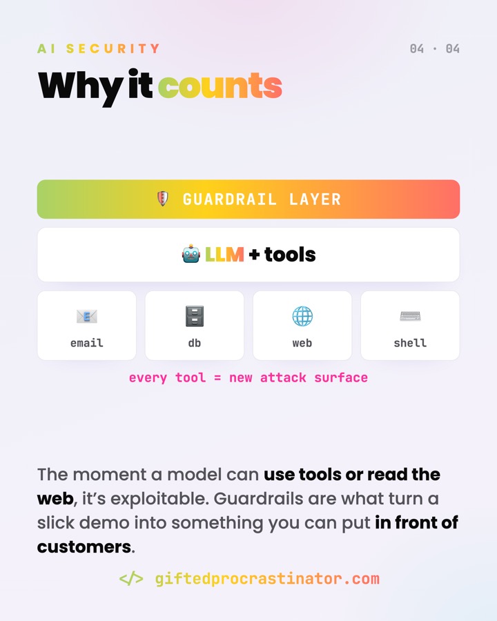 AI Security & Guardrails — card 4 of 4